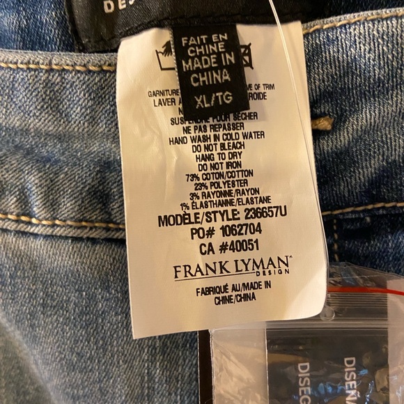 Frank Lyman jeans with sparkle gem accents - size XL - NWT - Picture 10 of 12
